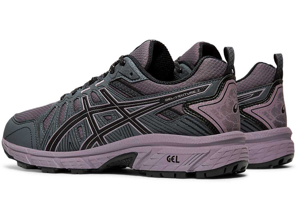 Buty Do Biegania W Terenie Damskie Asics Gel-venture 7 Szare Fioletowe Różowe | 16839-YSAZ