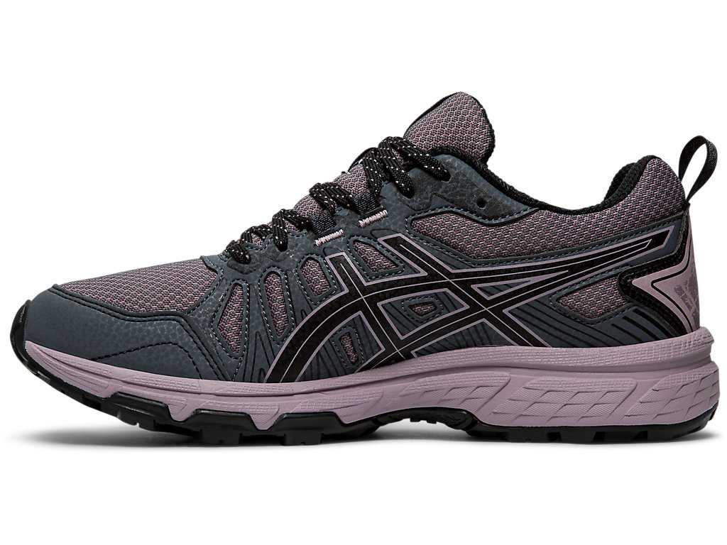 Buty Do Biegania W Terenie Damskie Asics Gel-venture 7 Szare Fioletowe Różowe | 16839-YSAZ