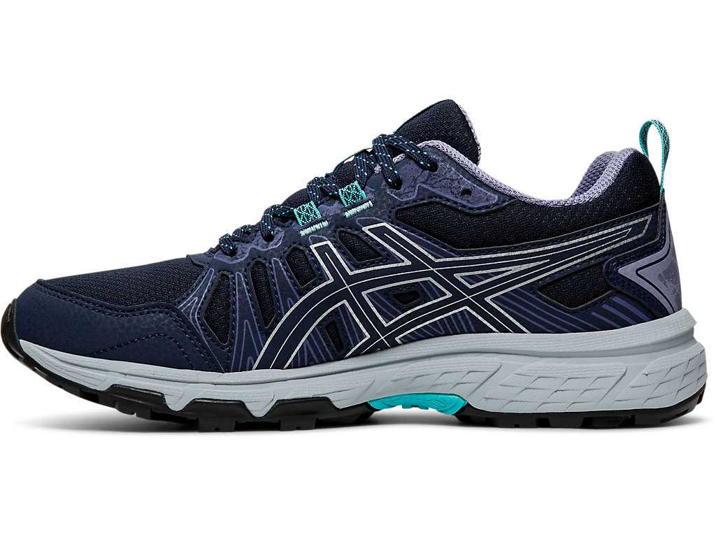 Buty Do Biegania W Terenie Damskie Asics Gel-venture 7 (D) Czarne Srebrne | 29863-KBGC