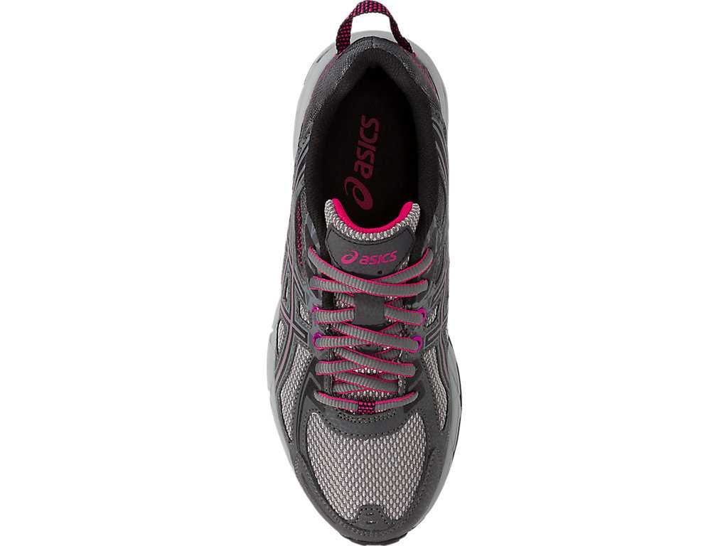 Buty Do Biegania W Terenie Damskie Asics Gel-venture 6 Ciemny Szare Czarne Różowe Paw | 31082-GZJX