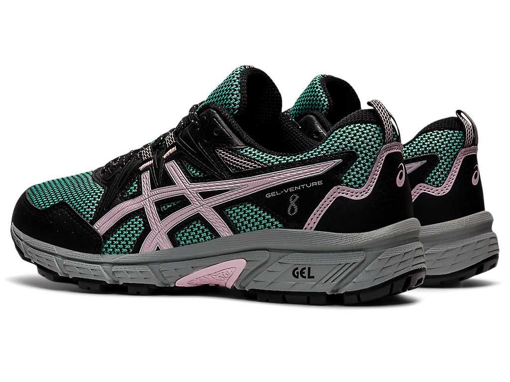 Buty Do Biegania W Terenie Damskie Asics Gel-venture 8 Oliwkowe Różowe | 32608-BOFU