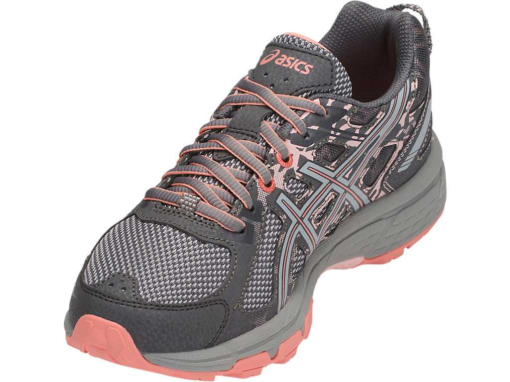 Buty Do Biegania W Terenie Damskie Asics Gel-venture 6 Ciemny Szare Szare Różowe | 43109-LOSH