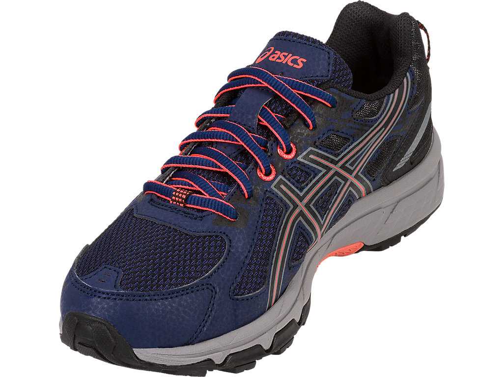 Buty Do Biegania W Terenie Damskie Asics Gel-venture 6 Indygo Niebieskie Czarne Koralowe | 46105-IWLB