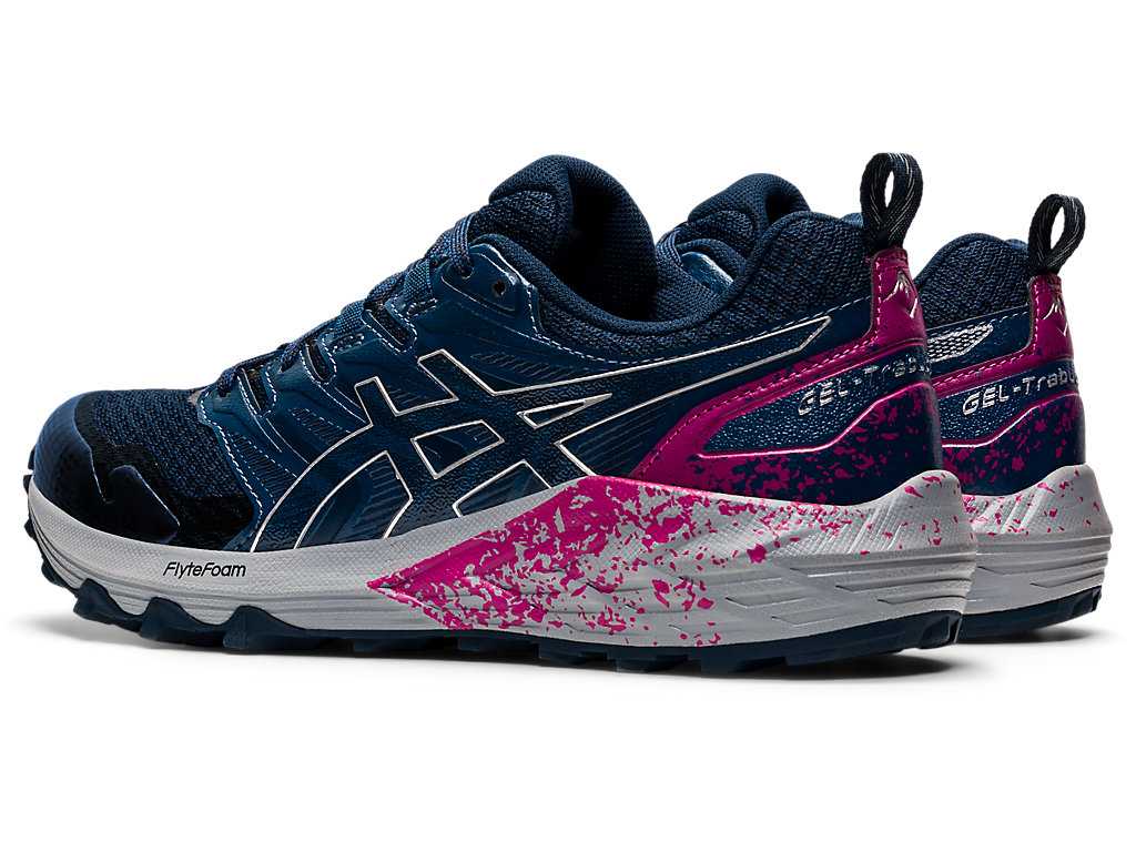 Buty Do Biegania W Terenie Damskie Asics Gel-trabuco Terra Niebieskie Srebrne | 63290-LDRZ