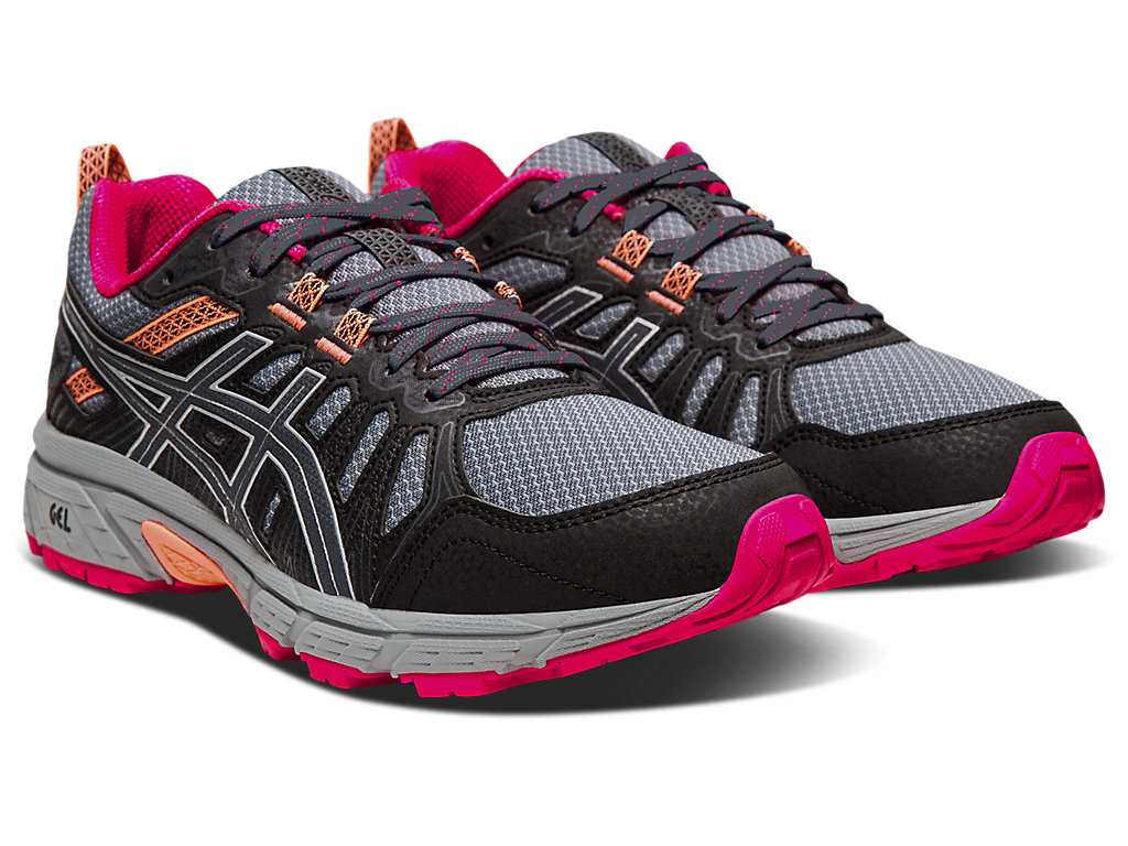 Buty Do Biegania W Terenie Damskie Asics Gel-venture 7 (D) Szare Srebrne | 63945-TZBW