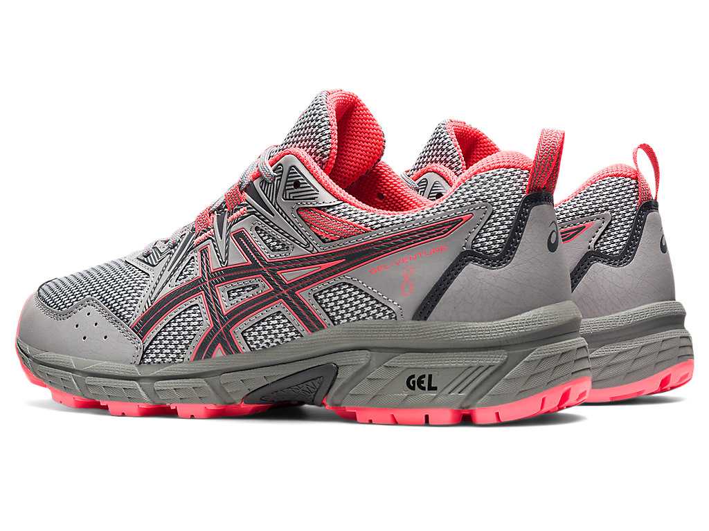 Buty Do Biegania W Terenie Damskie Asics Gel-venture 8 Szare Koralowe | 86149-RFJM