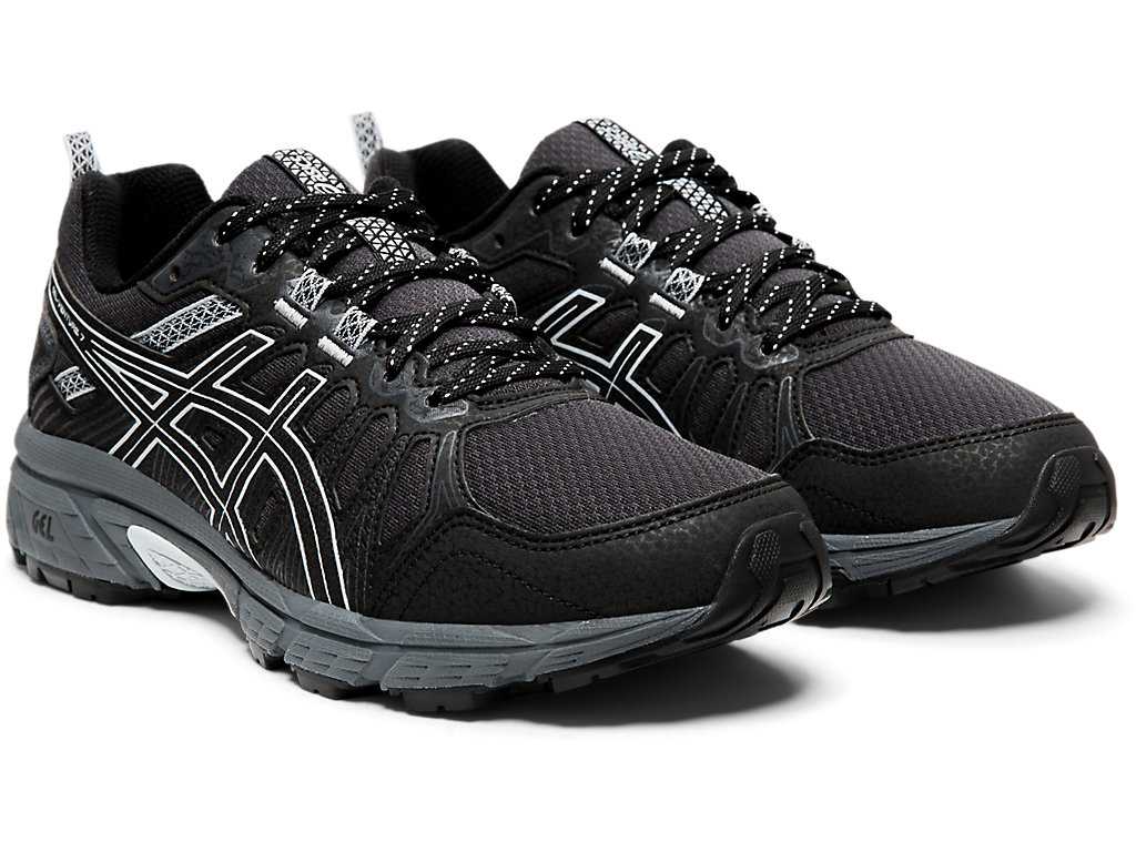 Buty Do Biegania W Terenie Damskie Asics Gel-venture 7 (D) Czarne Szare | 89645-ZPHR