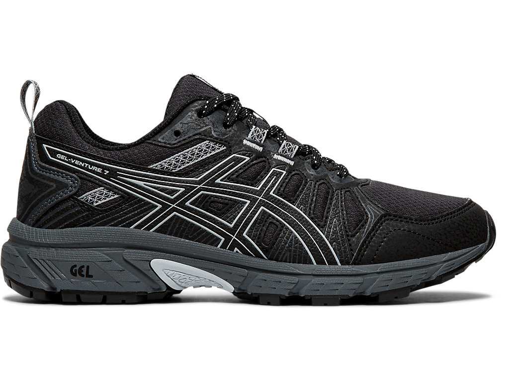 Buty Do Biegania W Terenie Damskie Asics Gel-venture 7 (D) Czarne Szare | 89645-ZPHR