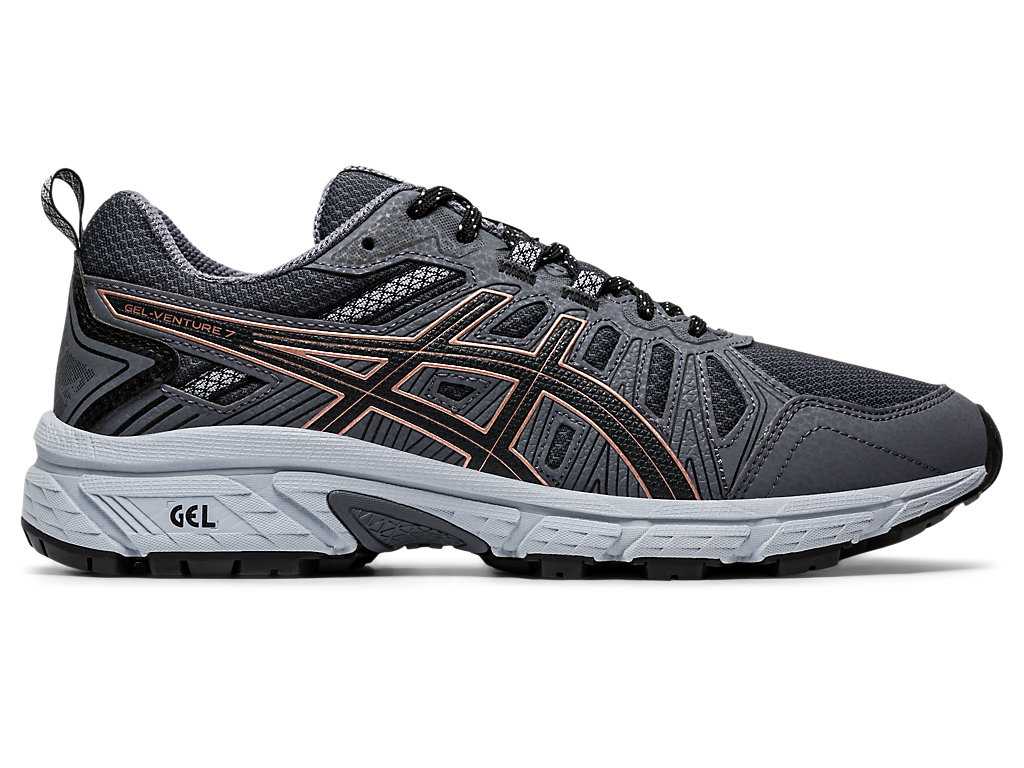 Buty Do Biegania W Terenie Damskie Asics Gel-venture 7 Jasny Szare Różowe Złote | 93048-TVLD