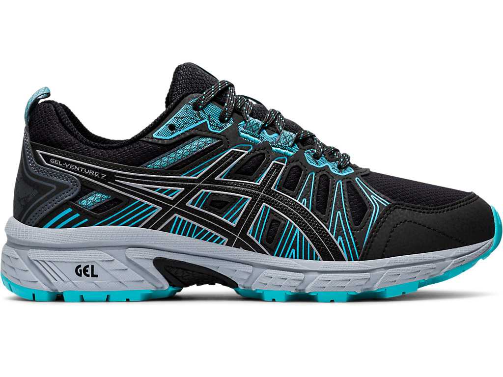 Buty Do Biegania W Terenie Damskie Asics Gel-venture 7 (D) Jasny Szare Czarne | 93057-ZYKU