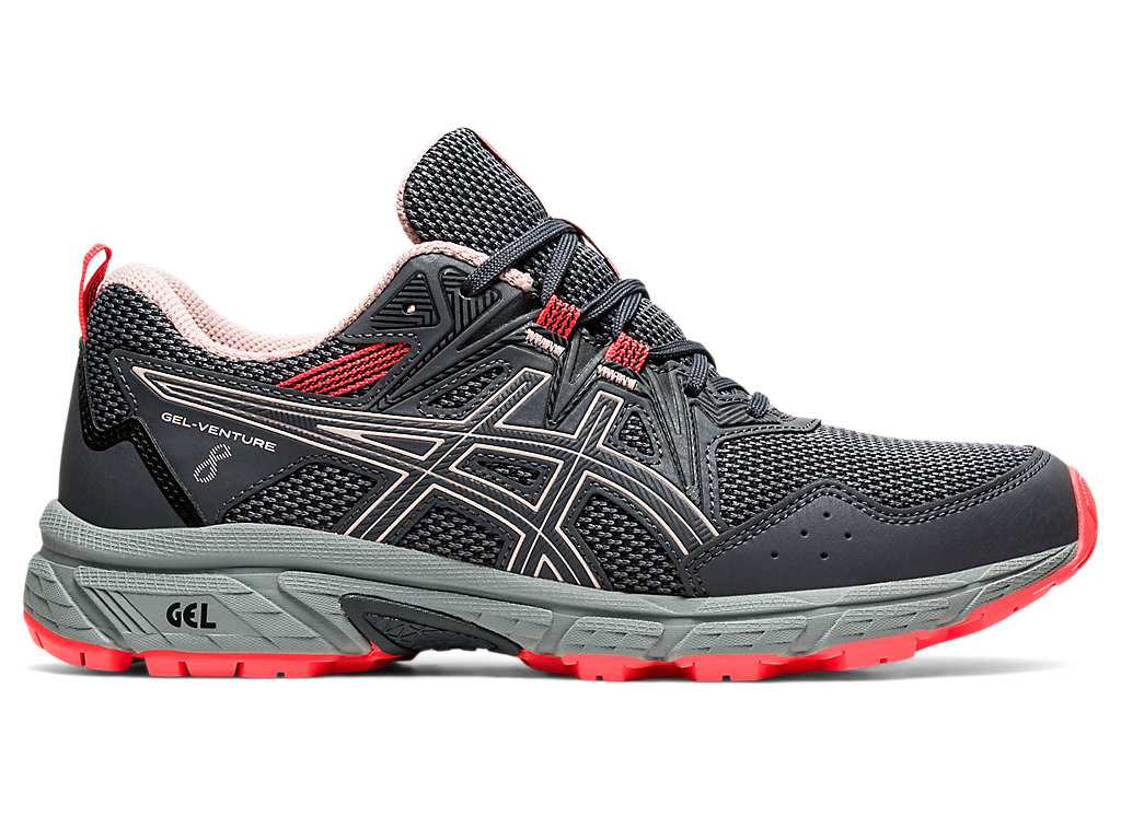 Buty Do Biegania W Terenie Damskie Asics Gel-venture 8 (D) Szare Koralowe | 93401-WLRD