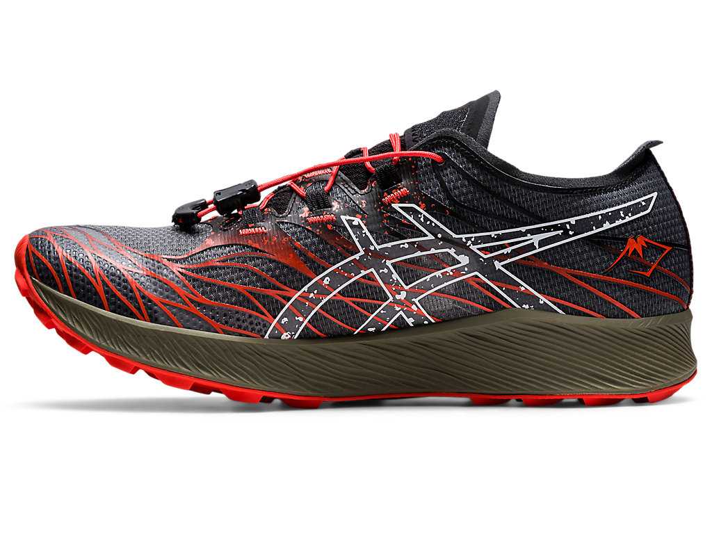 Buty Do Biegania W Terenie Męskie Asics Fuji Speed Czarne Różowe | 04361-YITM