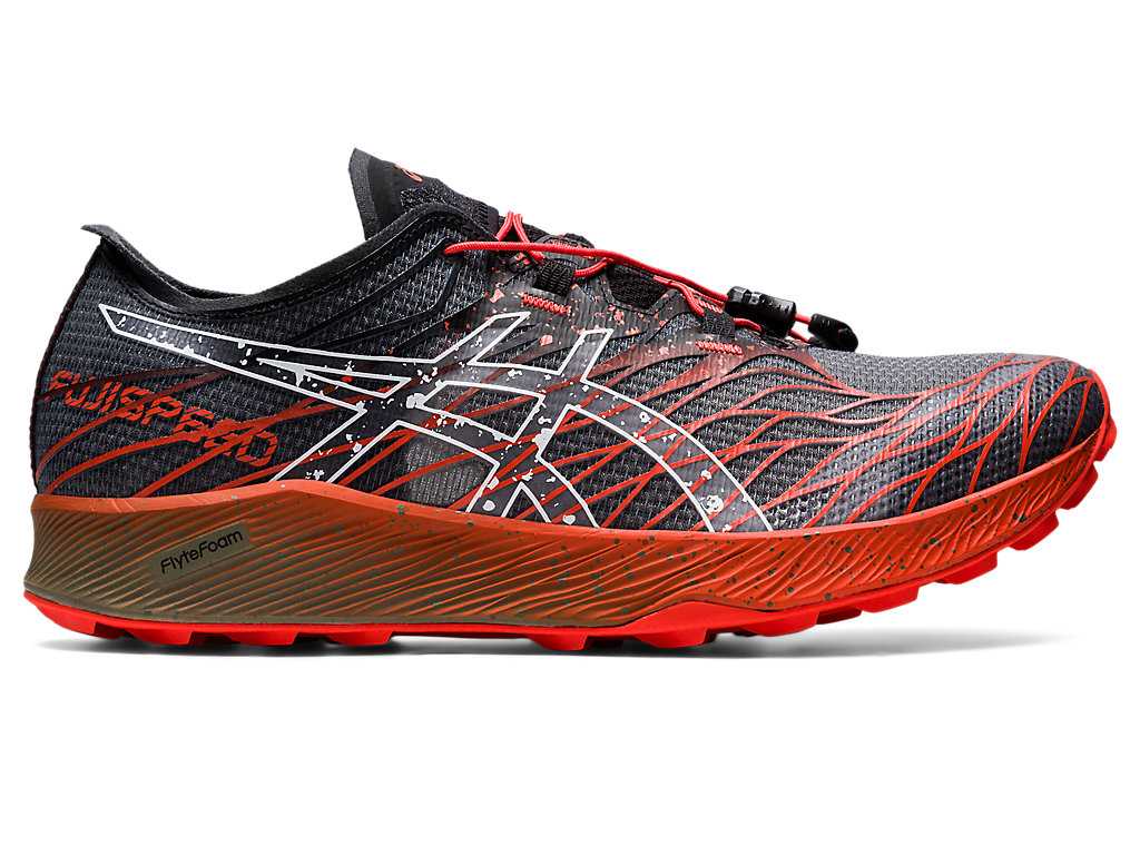 Buty Do Biegania W Terenie Męskie Asics Fuji Speed Czarne Różowe | 04361-YITM