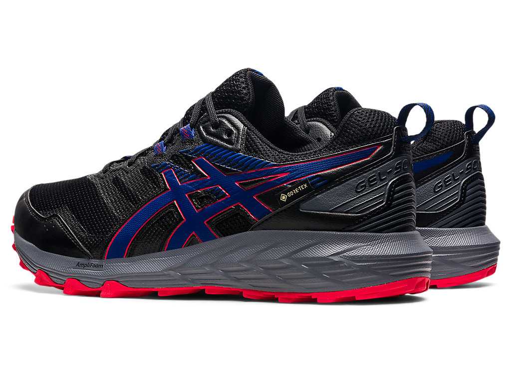 Buty Do Biegania W Terenie Męskie Asics Gel-sonoma 6 G-tx Czarne Niebieskie | 61723-ZXSP