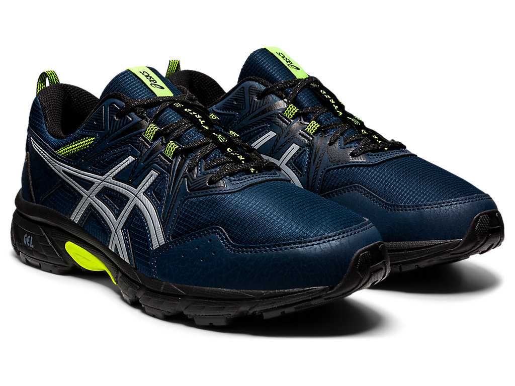 Buty Do Biegania W Terenie Męskie Asics Gel-venture 8 Awl Niebieskie Żółte | 81549-JPMB