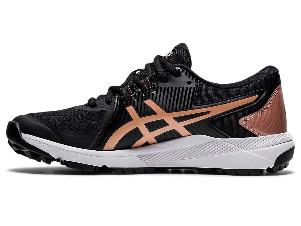 Buty Golfowe Damskie Asics Gel-course Glide Czarne Różowe Złote | 08637-LCNR