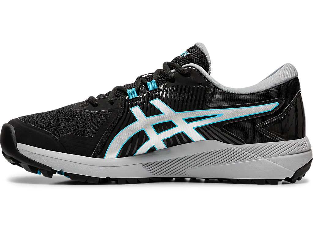 Buty Golfowe Męskie Asics Gel-course Glide Czarne Srebrne | 49516-MLKV