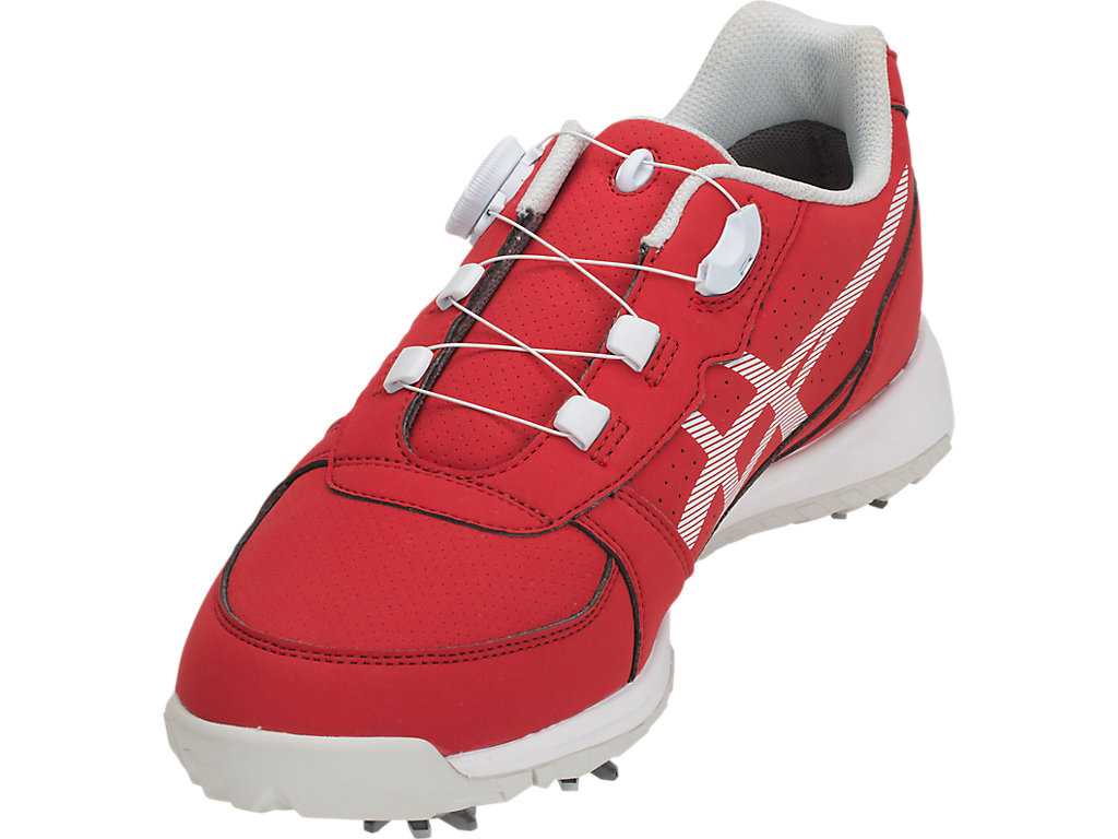 Buty Golfowe Męskie Asics Gel-preshot Boa Czerwone Białe | 01837-HIVA