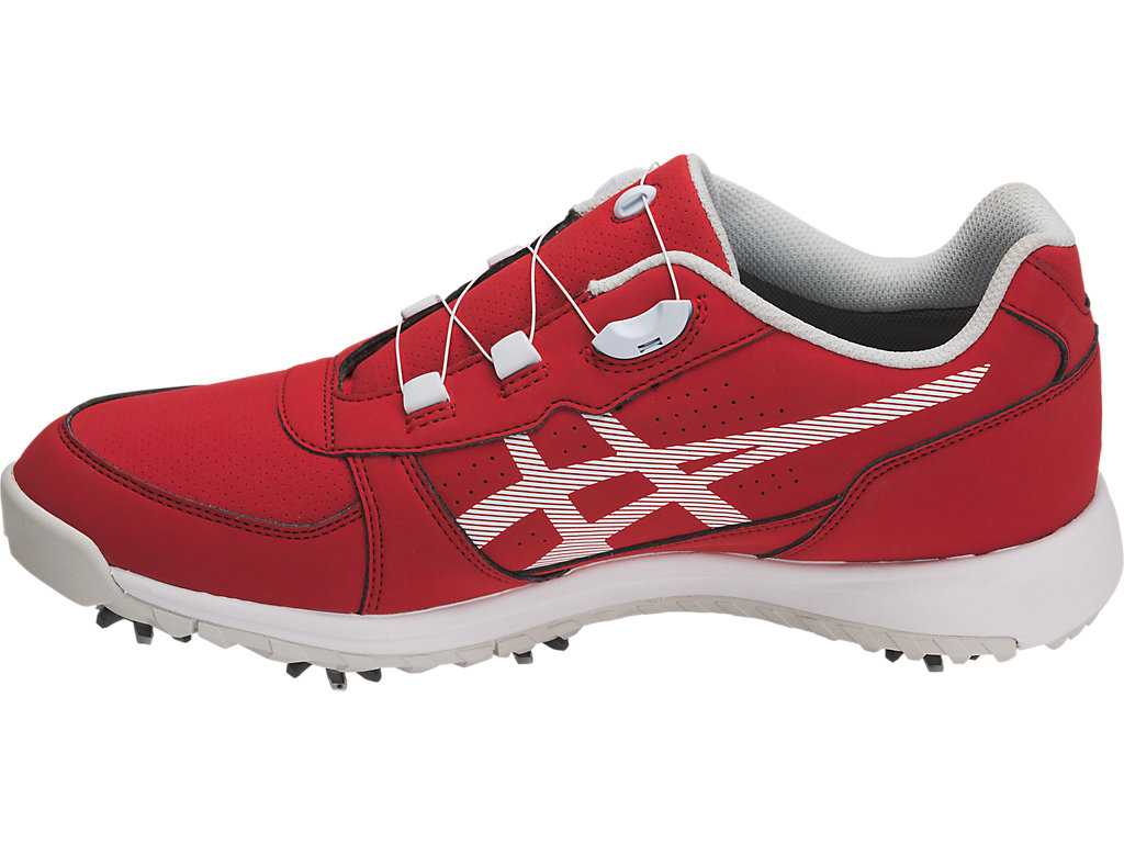 Buty Golfowe Męskie Asics Gel-preshot Boa Czerwone Białe | 01837-HIVA