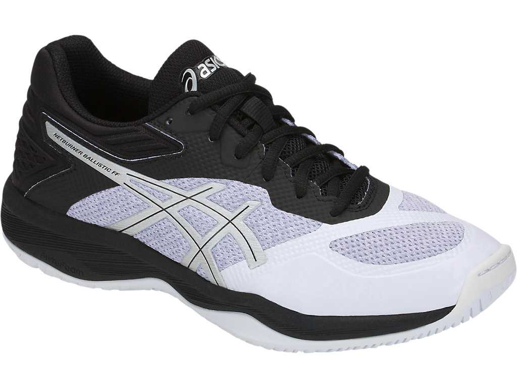 Buty Halowe Damskie Asics Netburner Ballistic Ff Białe Czarne | 01473-RWTP