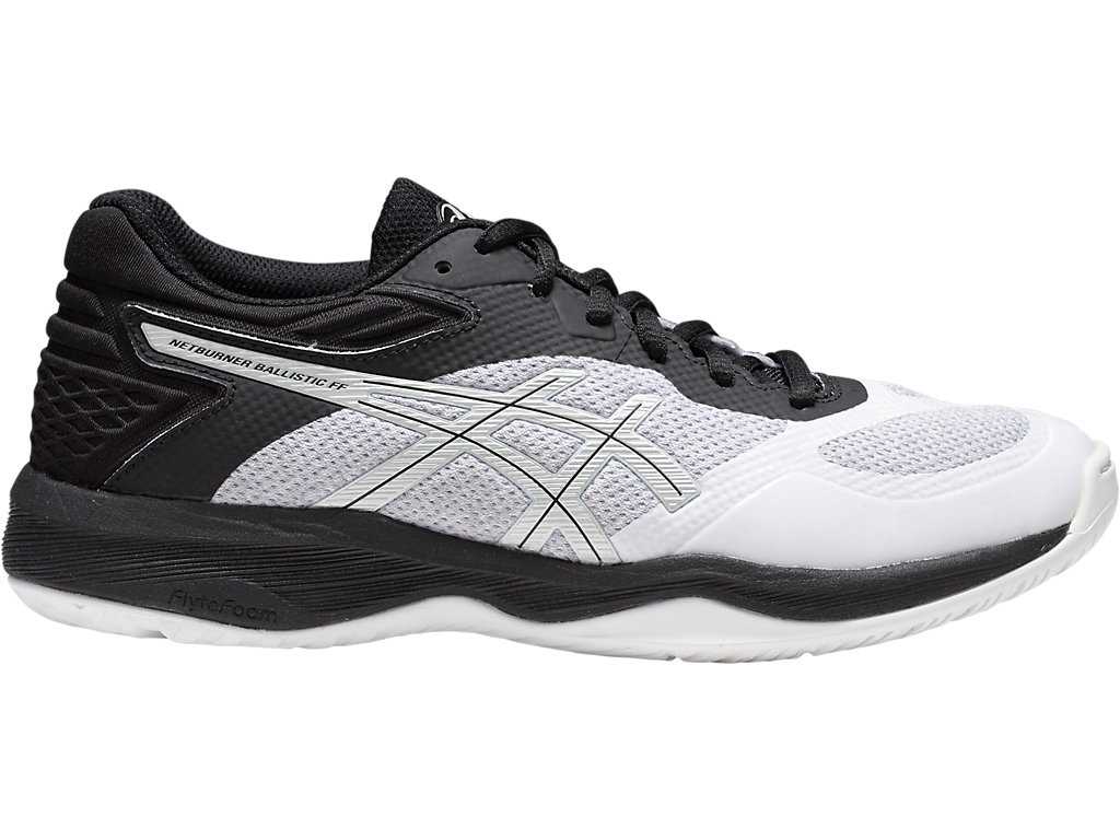 Buty Halowe Damskie Asics Netburner Ballistic Ff Białe Czarne | 01473-RWTP