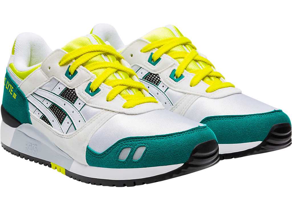 Buty Sportowe Damskie Asics Gel-lyte Iii Białe Żółte | 84679-OSPZ