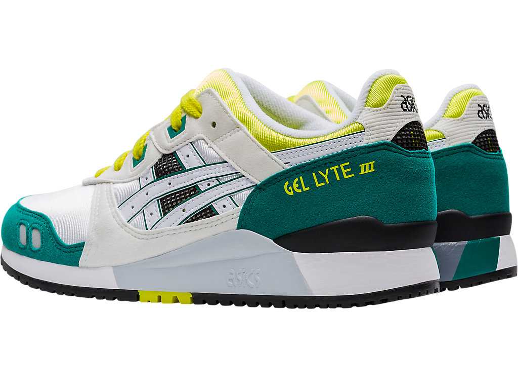 Buty Sportowe Damskie Asics Gel-lyte Iii Białe Żółte | 84679-OSPZ