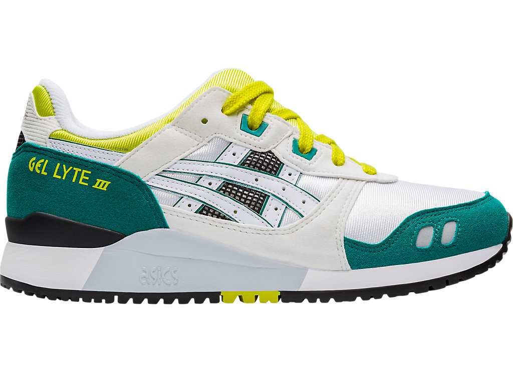 Buty Sportowe Damskie Asics Gel-lyte Iii Białe Żółte | 84679-OSPZ