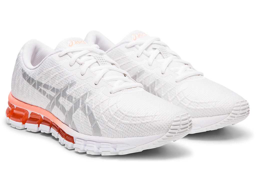 Buty Sportowe Damskie Asics Gel-quantum 180 4 Białe Srebrne | 61470-JQTR