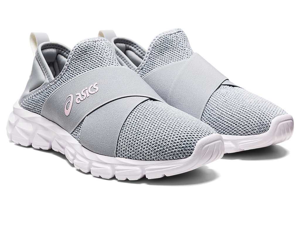 Buty Sportowe Damskie Asics Quantum Lyte Slip-on Szare Różowe Głęboka Niebieskie | 67142-EJLR