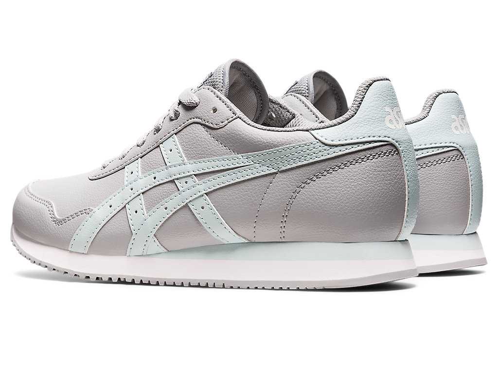 Buty Sportowe Damskie Asics Tiger Runner Szare Głęboka Turkusowe | 12956-IWRO