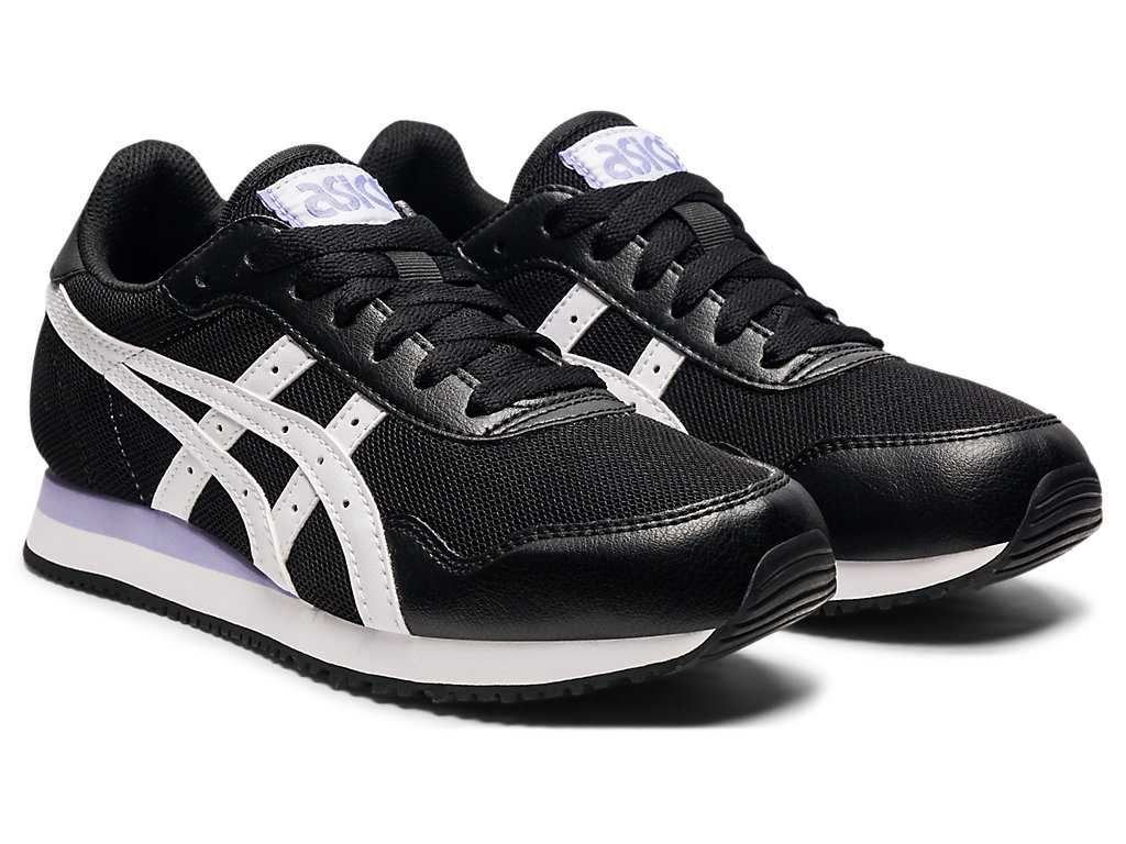 Buty Sportowe Damskie Asics Tiger Runner Czarne Białe | 13786-XLBA