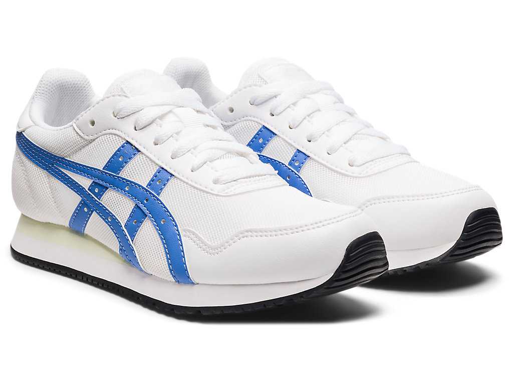 Buty Sportowe Damskie Asics Tiger Runner Białe Niebieskie | 72014-DEAP