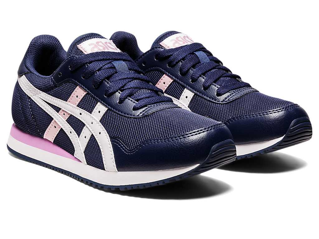 Buty Sportowe Damskie Asics Tiger Runner Granatowe Białe | 84192-TIQA