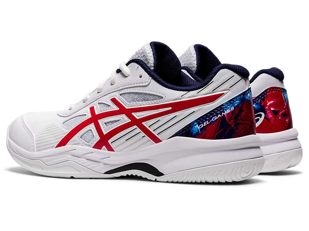 Buty Sportowe Dziecięce Asics Gel-game 8 Grade School L.E. Białe Czerwone | 28963-CMQY