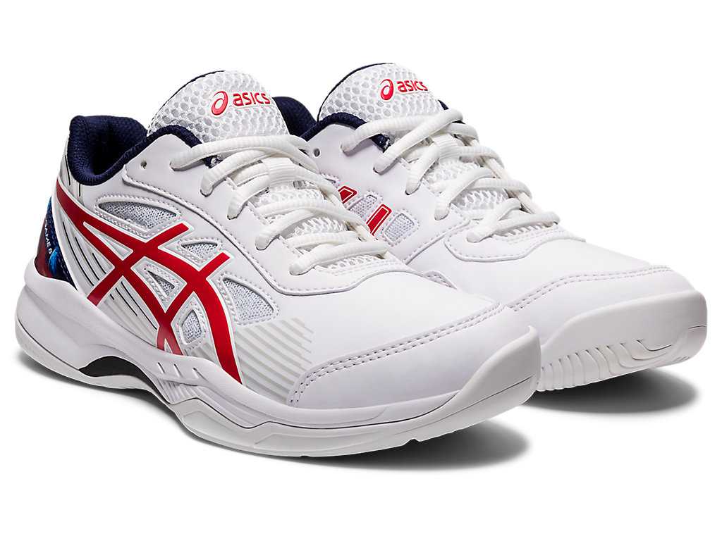 Buty Sportowe Dziecięce Asics Gel-game 8 Grade School L.E. Białe Czerwone | 28963-CMQY