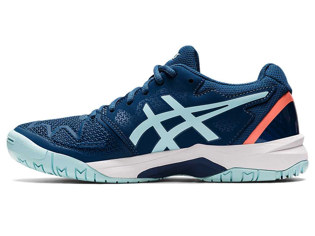 Buty Sportowe Dziecięce Asics Gel-resolution 8 Grade School Niebieskie Białe | 37690-RWCI