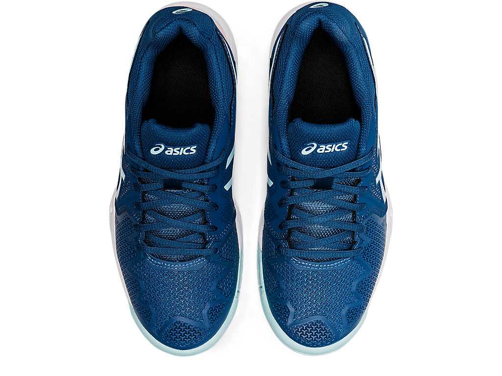 Buty Sportowe Dziecięce Asics Gel-resolution 8 Grade School Niebieskie Białe | 37690-RWCI