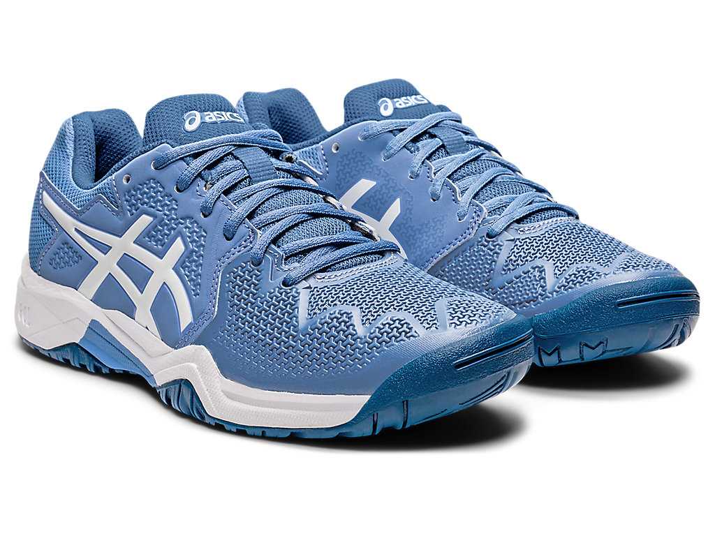 Buty Sportowe Dziecięce Asics Gel-resolution 8 Grade School Niebieskie Białe | 60741-RVNO