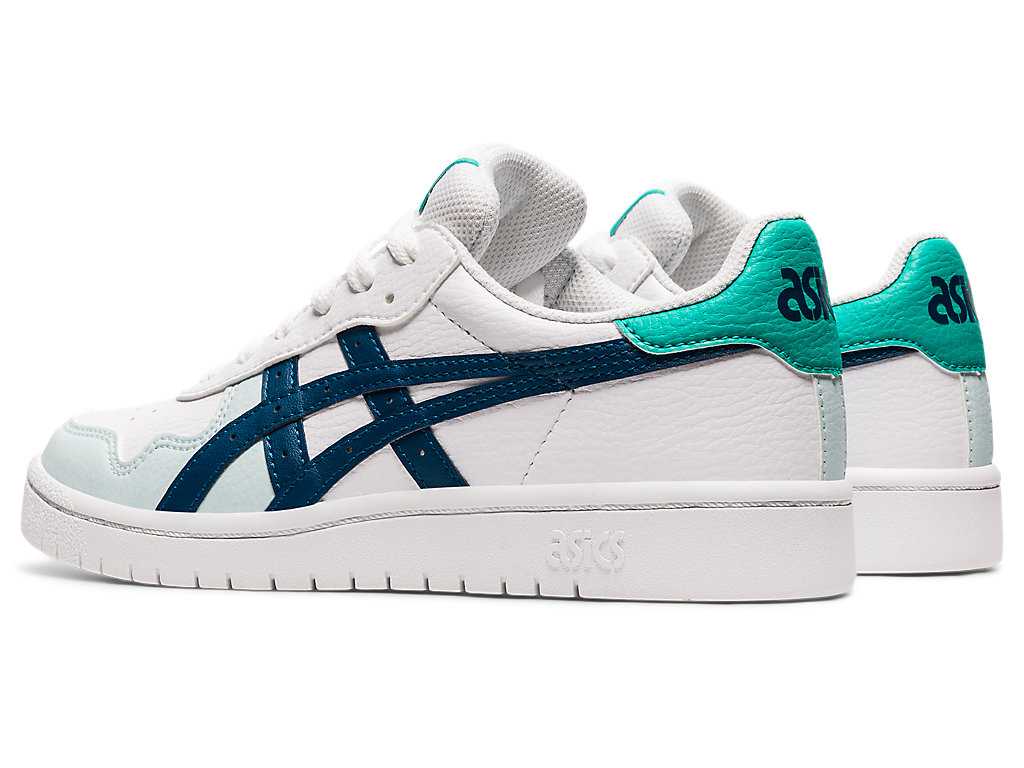 Buty Sportowe Dziecięce Asics Japan S Grade School Białe Niebieskie | 80654-YIOW