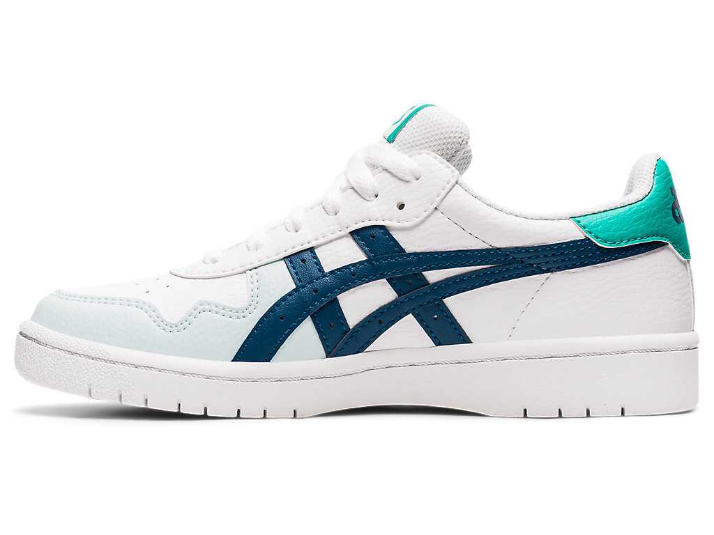 Buty Sportowe Dziecięce Asics Japan S Grade School Białe Niebieskie | 80654-YIOW