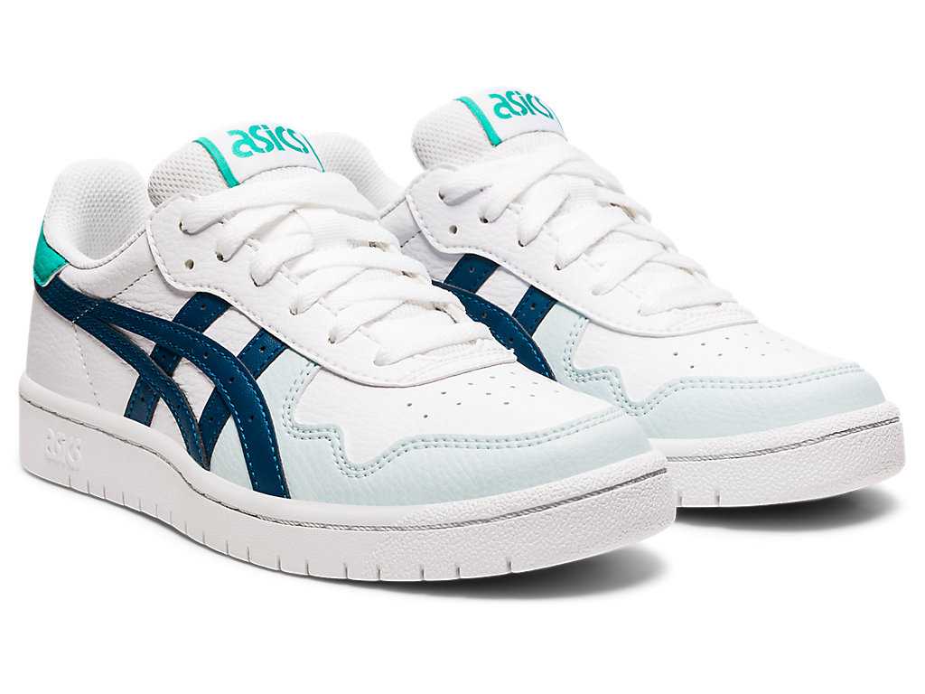 Buty Sportowe Dziecięce Asics Japan S Grade School Białe Niebieskie | 80654-YIOW