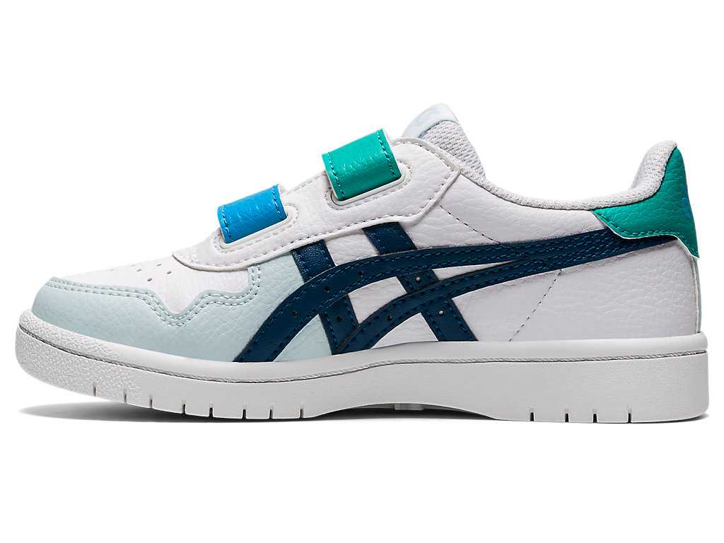 Buty Sportowe Dziecięce Asics Japan S Pre-school Białe Niebieskie | 69801-JRLZ