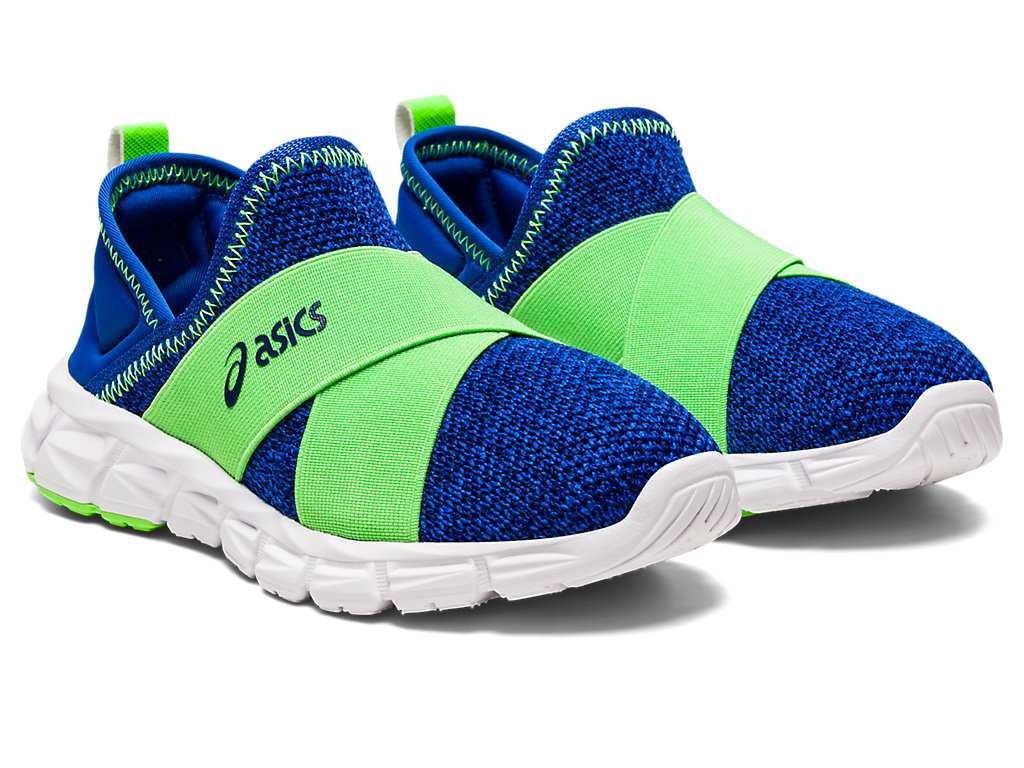 Buty Sportowe Dziecięce Asics Quantum Lyte Slip-on Pre-school Niebieskie Zielone | 79203-SGZP