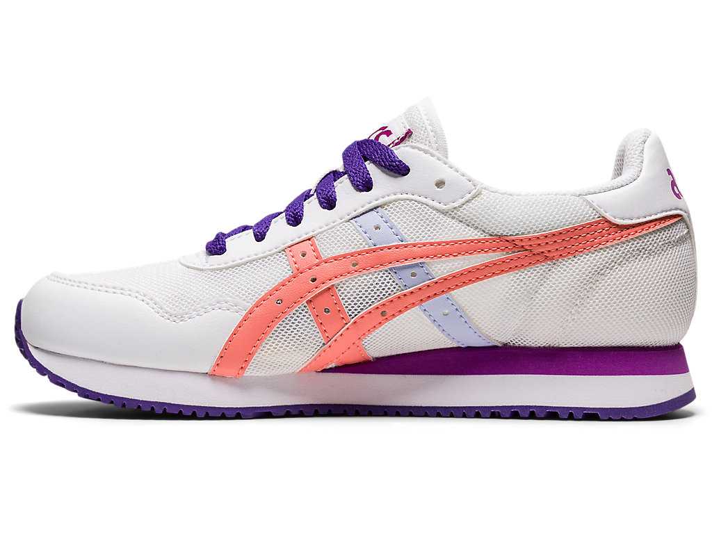 Buty Sportowe Dziecięce Asics Tiger Runner Grade School Białe Głęboka Indygo | 21497-ZNPM