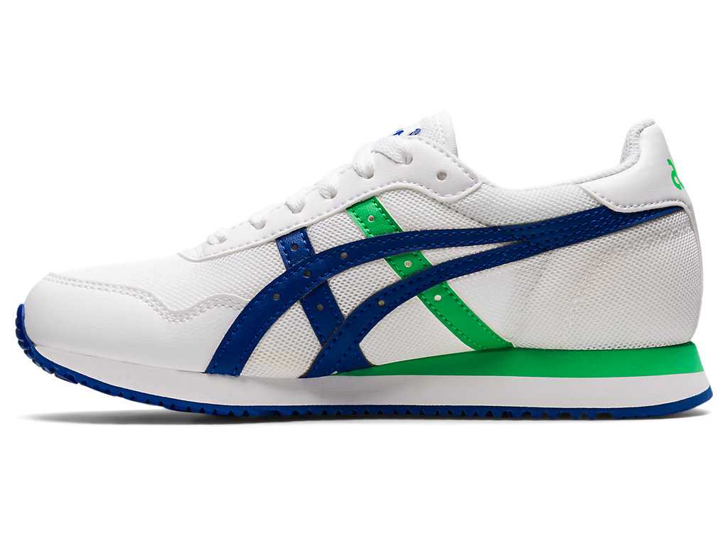 Buty Sportowe Dziecięce Asics Tiger Runner Grade School Białe Głęboka Indygo | 80375-NKLM