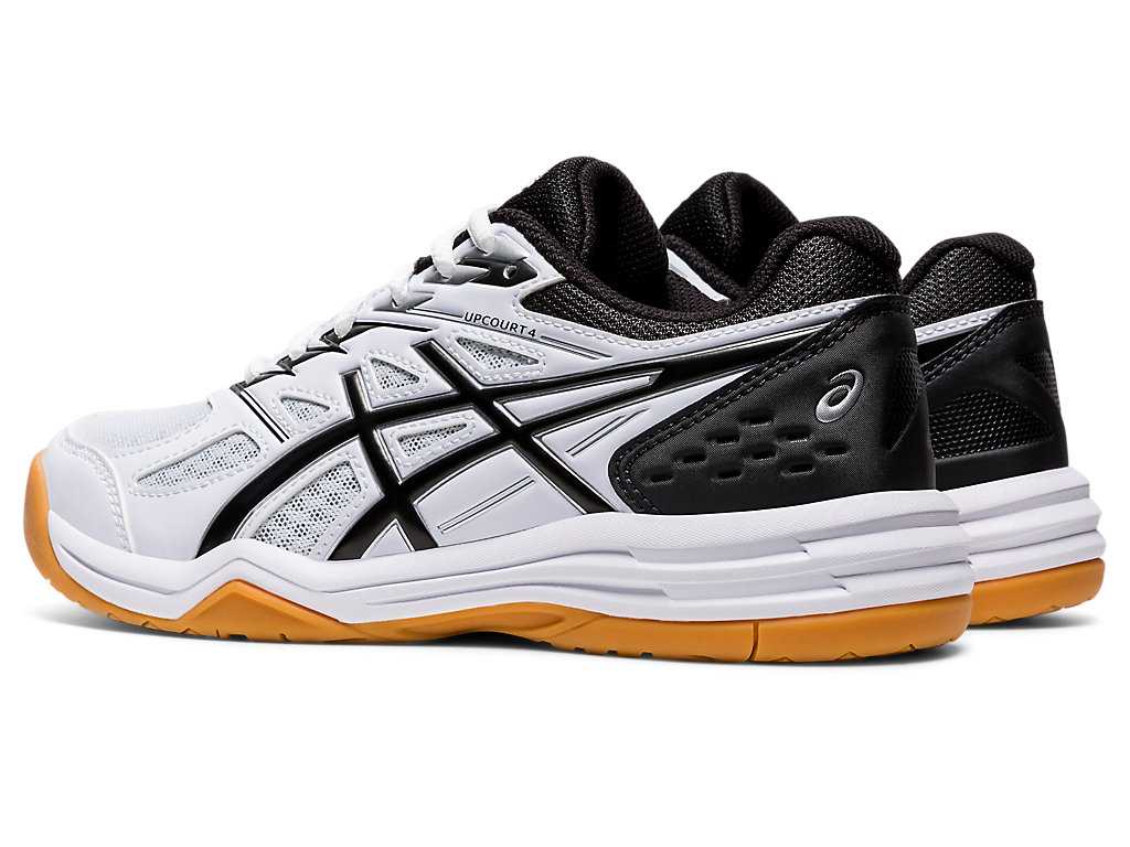 Buty Sportowe Dziecięce Asics Upcourt 4 Grade School Białe Granatowe | 21708-GEPK