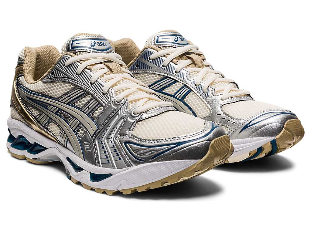 Buty Sportowe Męskie Asics Gel-kayano 14 Kremowe Srebrne | 91803-LWKF