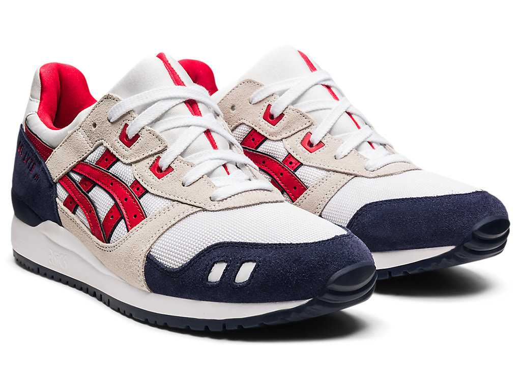 Buty Sportowe Męskie Asics Gel-lyte Iii Og Białe Czerwone | 02471-PRAI