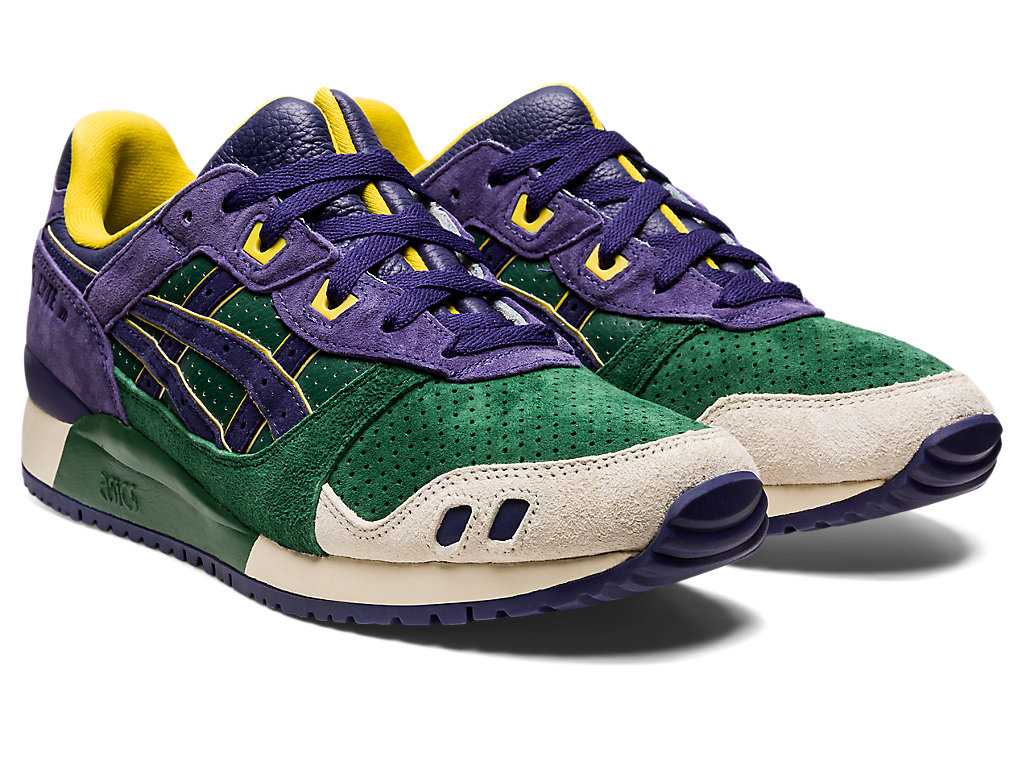 Buty Sportowe Męskie Asics Gel-lyte Iii Og Zielone Fioletowe | 40915-UOVZ